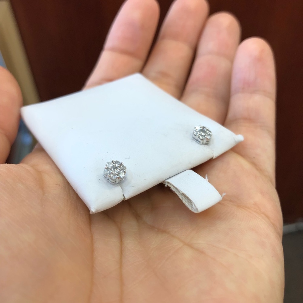 Diamond stud earrings